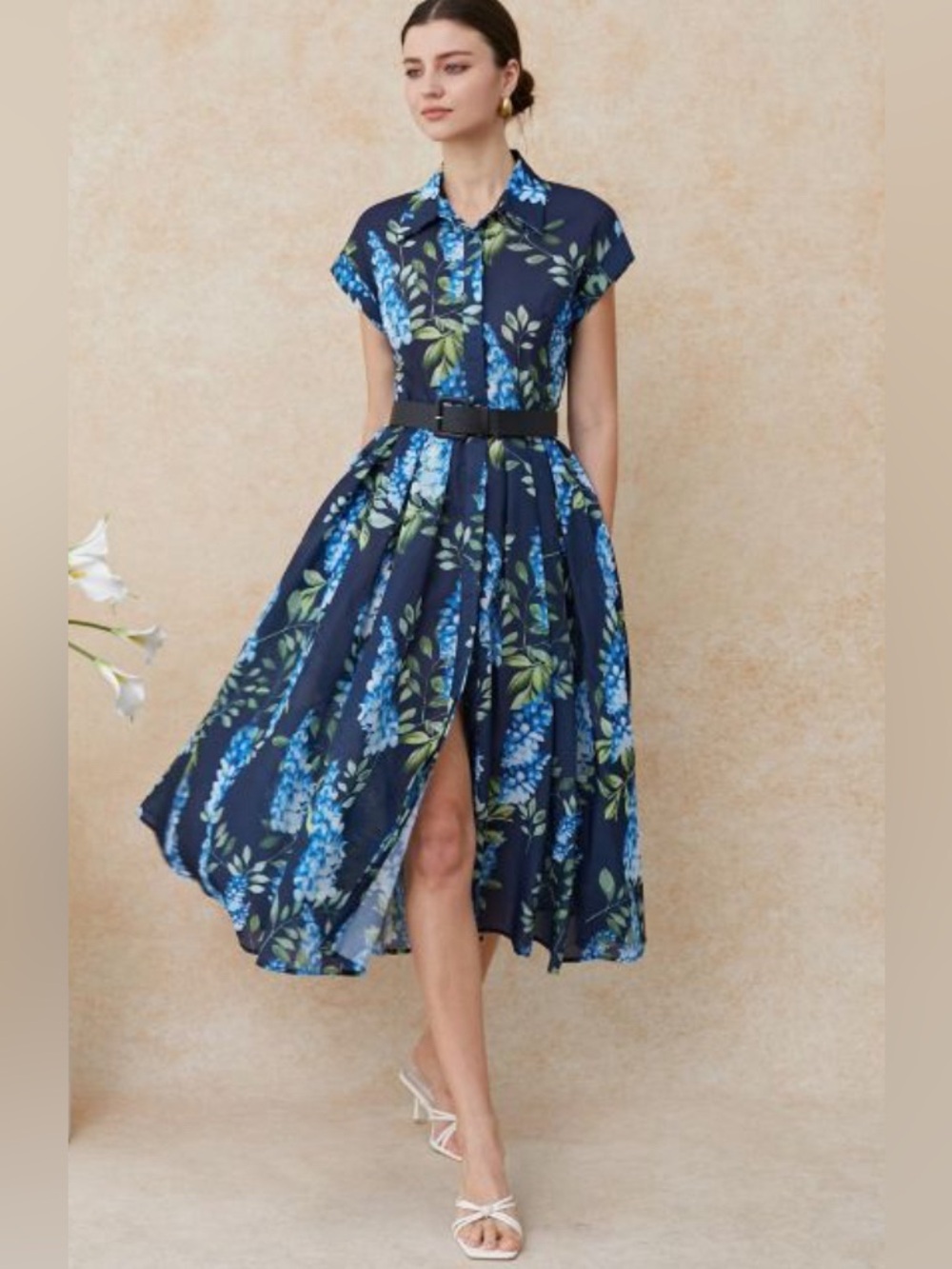Chicwish Wisteria Print Maxi Dress